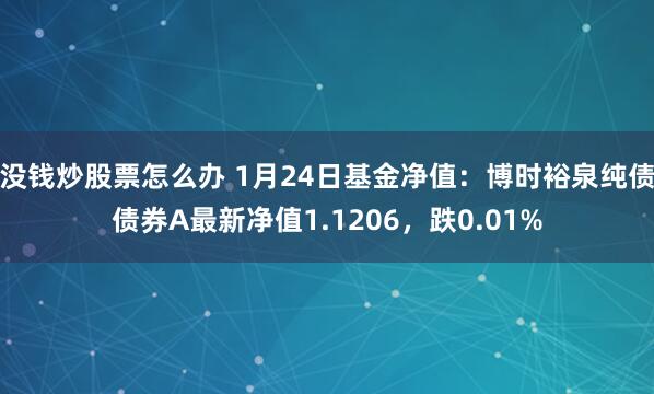 没钱炒股票怎么办 1月24日基金净值：博时裕泉纯债债券A最新净值1.1206，跌0.01%